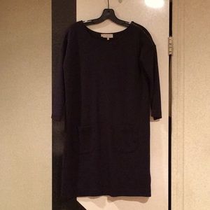 Women dress. Hobbs . London. Dark navy blue. 6/8 sleeves.